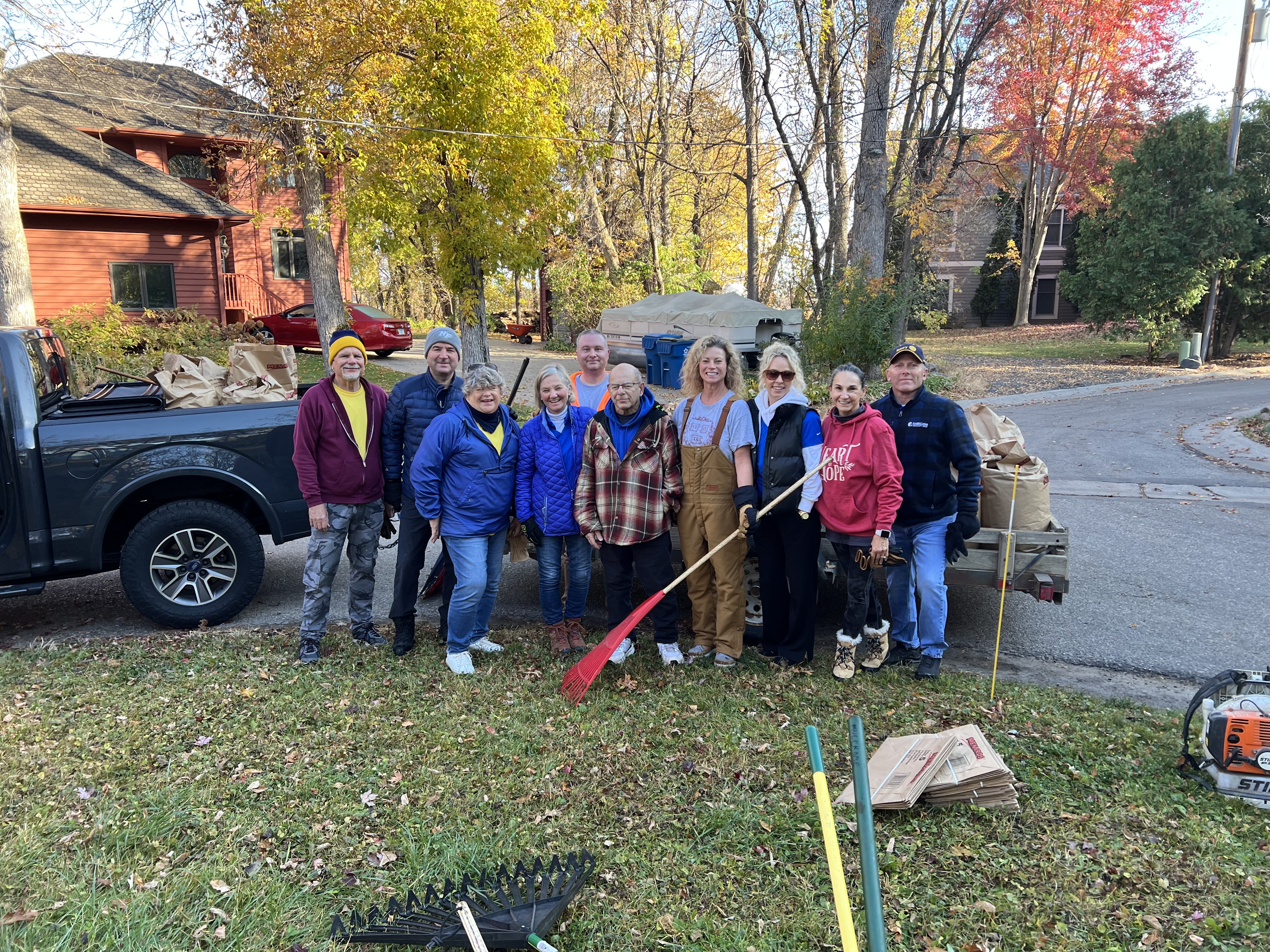 Chanhassen Rotarians Rally to Rake for Seniors