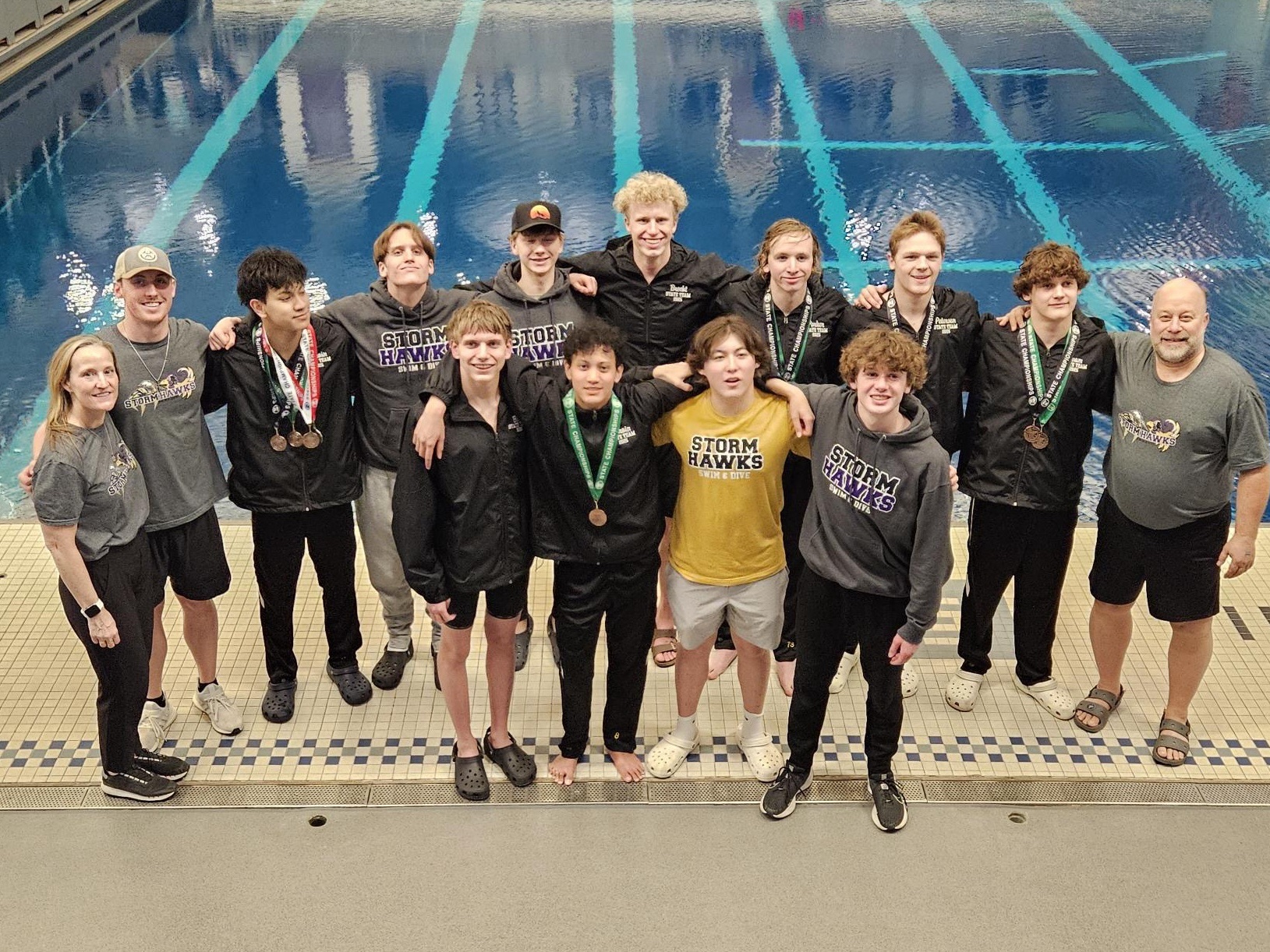 Record-Breaking Performances by Warain Lead StormHawks Swim/Dive Team at State