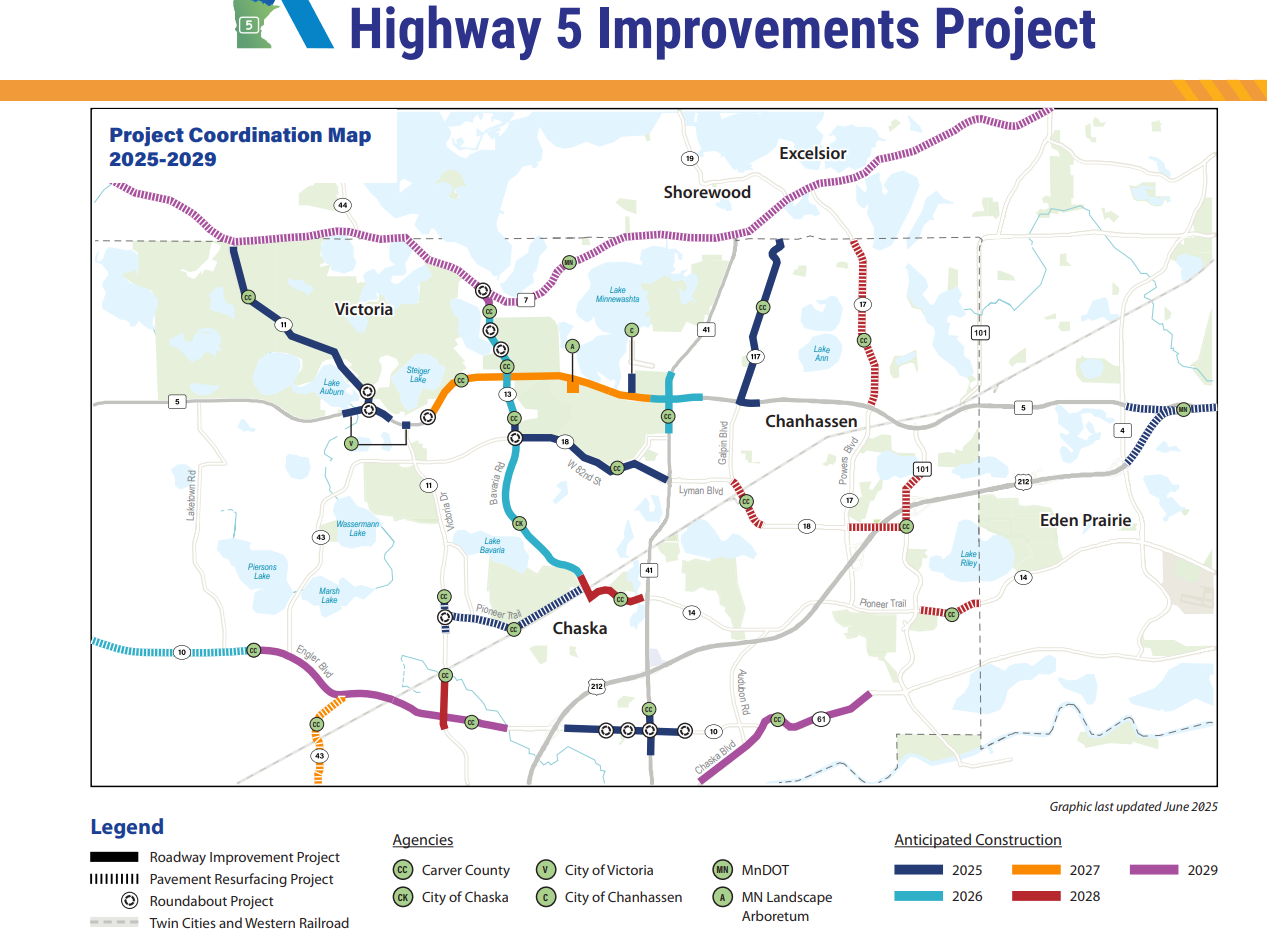 Highway 5 Improvements Project to Impact Carver County Traffic 