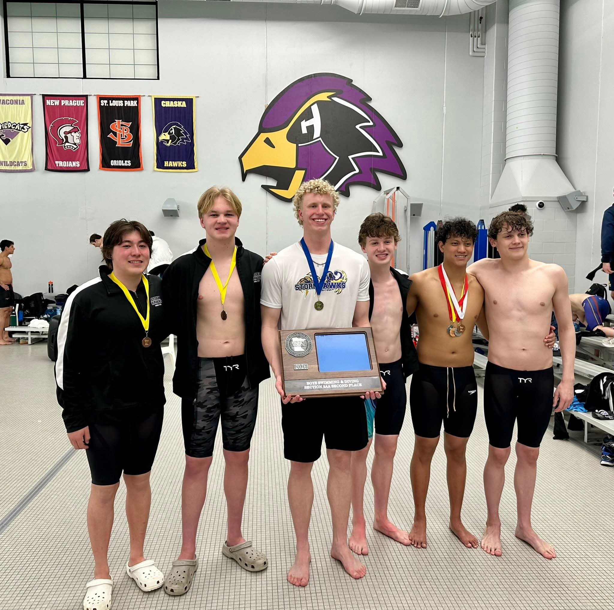 Stormhawks Swim and Dive Finish Second in Section 2AA